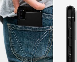 Spigen Etui Spigen Rugged Armor do Samsung Galaxy A41 Matte Black + Szkło Alogy uniwersalny 7