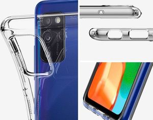 Spigen Etui Spigen Liquid Crystal do Samsung Galaxy A41 Crystal Clear + Szkło Alogy uniwersalny 12