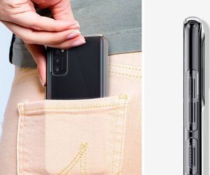 Spigen Etui Spigen Liquid Crystal do Samsung Galaxy A41 Crystal Clear + Szkło Alogy uniwersalny 14