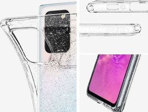 Spigen Etui Spigen Liquid Crystal Glitter do Samsung Galaxy S10 Lite Crystal Quartz + Szkło 3mk uniwersalny 9