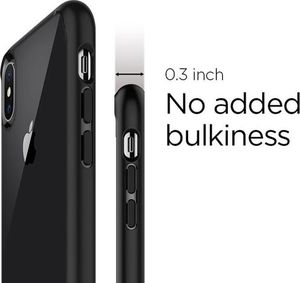 Spigen Etui Spigen Ultra hybrid Apple iPhone X / Xs Matte Black + Szkło Spigen uniwersalny 11