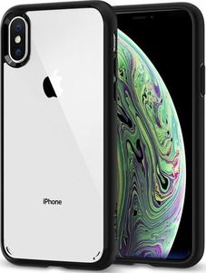 Spigen Etui Spigen Ultra hybrid Apple iPhone X / Xs Matte Black + Szkło Spigen uniwersalny 12