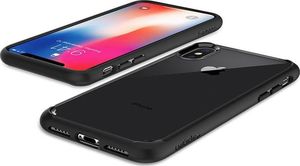 Spigen Etui Spigen Ultra hybrid Apple iPhone X / Xs Matte Black + Szkło Spigen uniwersalny 9