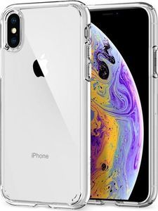 Spigen Etui Spigen Ultra hybrid Apple iPhone X / Xs Crystal Clear + Szkło Spigen uniwersalny 2