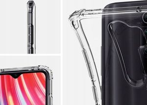 Spigen Etui Spigen Crystal Shell do Xiaomi Redmi Note 8 Pro Crystal Clear + Szkło Alogy uniwersalny 3
