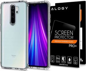 Spigen Etui Spigen Crystal Shell do Xiaomi Redmi Note 8 Pro Crystal Clear + Szkło Alogy uniwersalny 6