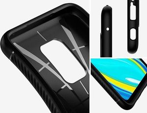 Spigen Etui Spigen Rugged Armor do Redmi Note 9S/ Pro/ Pro Max Matte Black + Szkło Alogy Full uniwersalny 4