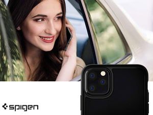Spigen Etui Spigen Ultra Hybrid do Apple iPhone 11 Pro Max Matte Black + szkło uniwersalny 2