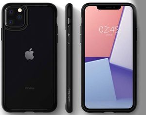 Spigen Etui Spigen Ultra Hybrid do Apple iPhone 11 Pro Max Matte Black + szkło uniwersalny 6