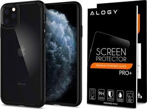 Spigen Etui Spigen Ultra Hybrid do Apple iPhone 11 Pro Max Matte Black + szkło uniwersalny 7