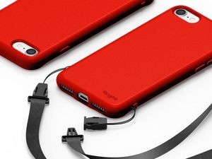 Ringke Etui Ringke Air S do Apple iPhone 7/8/SE 2020 Red + Szkło Alogy uniwersalny 5