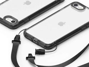 Ringke Etui Ringke Fusion do Apple iPhone 7/8/SE 2020 Smoke Black + Szkło Alogy uniwersalny 6