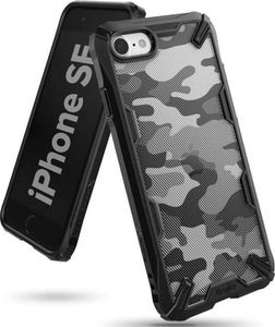 Ringke Etui Ringke Fusion X do Apple iPhone 7/8/SE 2020 Camo Black + Szkło Alogy uniwersalny 2