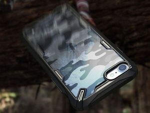 Ringke Etui Ringke Fusion X do Apple iPhone 7/8/SE 2020 Camo Black + Szkło Alogy uniwersalny 6