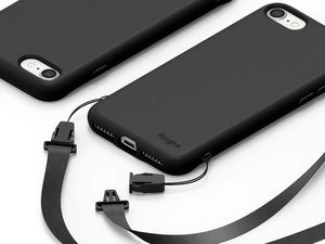 Ringke Etui Ringke Air S do Apple iPhone 7/8/SE 2020 Black + Szkło Alogy uniwersalny 6