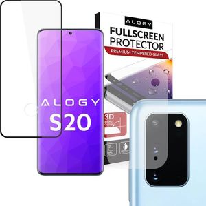 Alogy Szkło Alogy Full Glue do Samsung Galaxy S20 Czarne + 2x Szkło Alogy na obiektyw uniwersalny 3