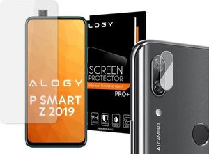 Alogy Szkło hartowane Alogy na ekran do Huawei P Smart Z/ Y9 Prime 2019 + Szkło na obiektyw uniwersalny 3