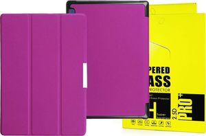 Etui na tablet 4kom.pl Różowe etui skórzane PU typu Stojak Book Cover Lenovo Tab2 A10-70 uniwersalny 6