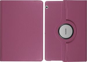 Etui na tablet 4kom.pl Etui Obrotowe 360 Huawei MediaPad T3 10 9.6'' Fioletowe + Szkło uniwersalny 9
