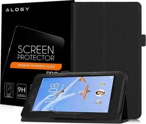 Etui na tablet 4kom.pl Etui stojak do Lenovo Tab E7 7.0 TB-7104F Czarne + Szkło uniwersalny 6