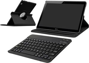 4kom.pl Etui 360 Huawei MediaPad T3 10 9.6'' Czarne + Klawiatura uniwersalny 1