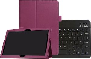 4kom.pl Etui Stojak Huawei Mediapad T3 10 9.6'' Fioletowe +Klawiatura uniwersalny 10