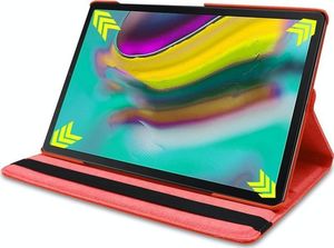 Etui na tablet Alogy Etui obrotowe Alogy 360 do Galaxy Tab S5e 10.5 2019 T720/T725 czerwone + Szkło uniwersalny 6