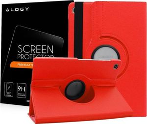 Etui na tablet Alogy Etui obrotowe Alogy 360 do Galaxy Tab S5e 10.5 2019 T720/T725 czerwone + Szkło uniwersalny 9