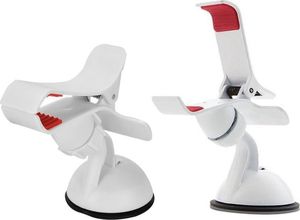 4kom.pl Uniwersalny uchwyt samochodowy do urządzeń 5 cali (telefon, GPS) Biały uniwersalny 3