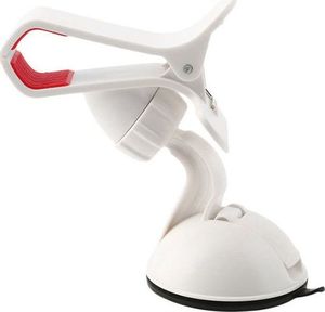 4kom.pl Uniwersalny uchwyt samochodowy do urządzeń 5 cali (telefon, GPS) Biały uniwersalny 4