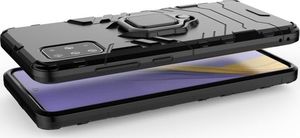 Hurtel Ring Armor pancerne hybrydowe etui pokrowiec + magnetyczny uchwyt Samsung Galaxy S20 Ultra czarny 7
