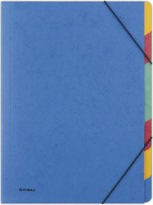 Donau Teczka z gumką DONAU, preszpan, A4, 7 przekładek, niebieska 1