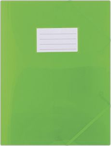 Donau Teczka z gumką DONAU, PP, A4, 480mikr., 3-skrz., półtransparentna zielona 1