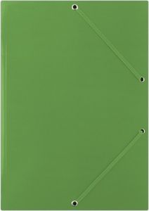 Donau Teczka z gumką DONAU, karton, A4, 400gsm, 3-skrz., zielona 1
