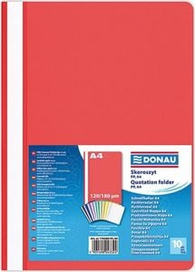 Donau Skoroszyt DONAU, PP, A4, standard, 120/180mikr., czerwony 1