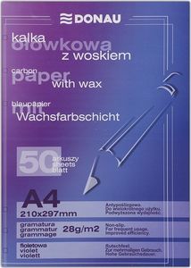 Donau Kalka ołówkowa DONAU z woskiem, A4, 50szt., fioletowa 1