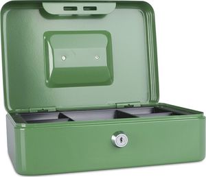 Donau Kasetka na pieniądze DONAU, duża, 250x90x180mm, zielona 2
