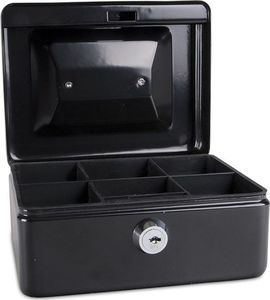 Donau Kasetka na pieniądze DONAU, mała, 152x80x115mm, czarna 2