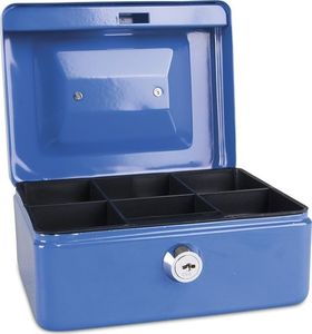 Donau Kasetka na pieniądze DONAU, mała, 152x80x115mm, niebieska 2