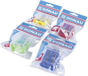 Donau Temperówka DONAU, plastikowa, podwójna, mix kolorów 2