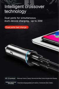 Ładowarka Joyroom Ładowarka samochodowa QC 3.0 3A i 2.4A 2x USB + Kabel iPhone Lightning JOYROOM Smart Quick Charge Dual USB (JR-C08) czarny 3