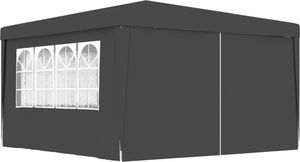 vidaXL Namiot imprezowy ze ściankami, 4x4 m, antracytowy, 90 g/m 1