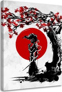 Feeby Obraz na płótnie Canvas, Samuraj z cygarem 70x100 1