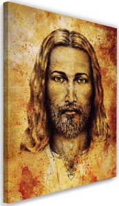 Feeby Obraz na płótnie Canvas, Całun Turyński Twarz Jezusa Chrystusa 80x120 1