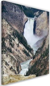 Feeby Obraz na płótnie - Canvas, Wielki wodospad w górach 40x60 1