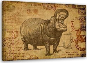 Feeby Obraz na płótnie Canvas, Hipopotam 100x70 1