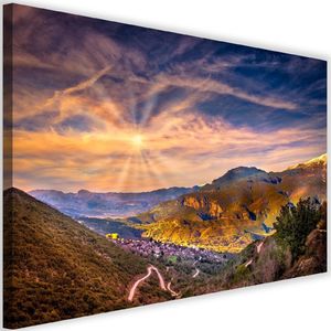 Feeby Obraz na płótnie - Canvas, Miasteczko w górach 60x40 1