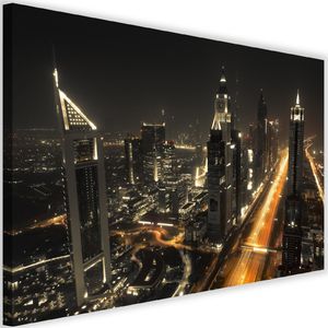 Feeby Obraz na płótnie - Canvas, Panorama Dubaju nocą 60x40 1
