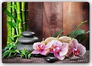 Feeby Obraz na metalu, Orchidea Kamienie Zen Bambus 40x30 1