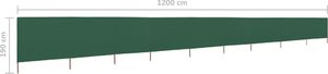 vidaXL Parawan 9-skrzydłowy z tkaniny, 1200x160 cm, zielony 6